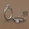 0.45ct Princess Cut Diamond Infinity Engagement Ring - 01US64V